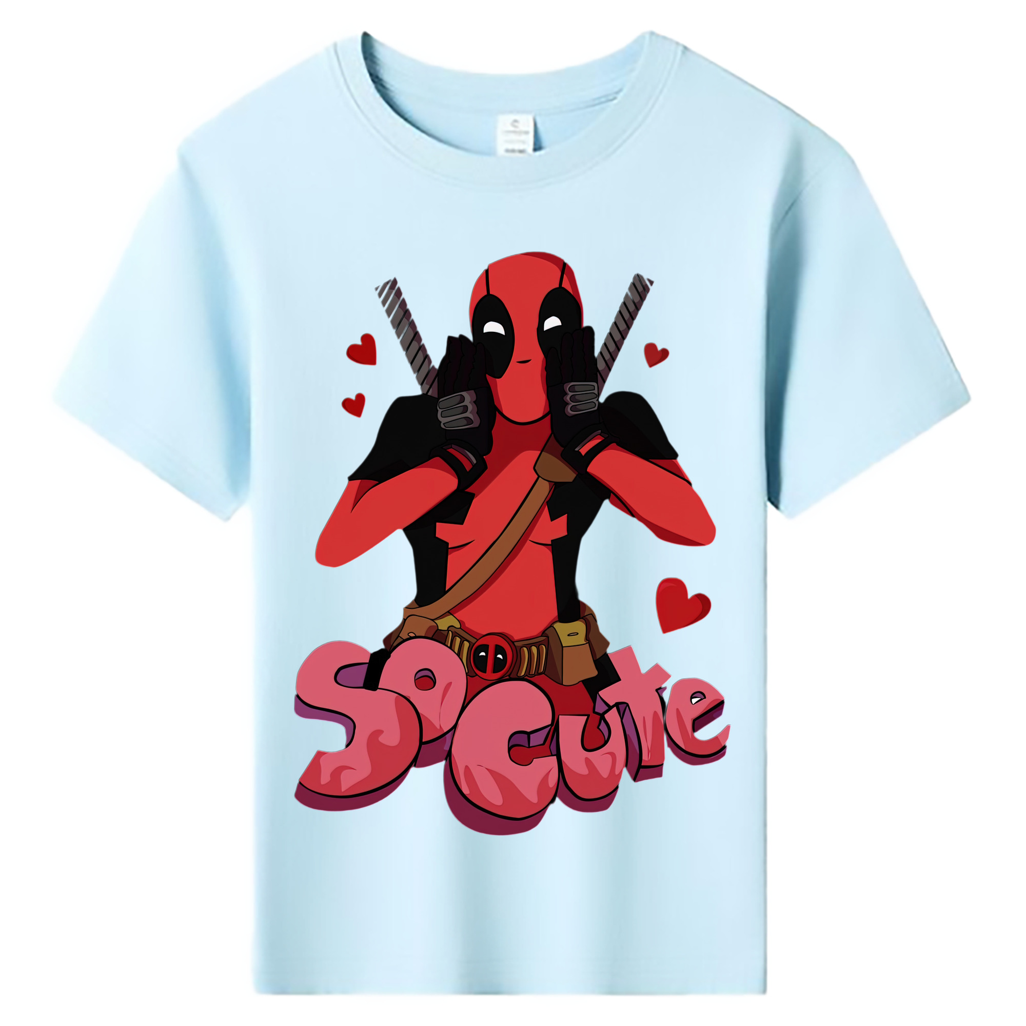 （画像用） Deadpool デッドプール 綿100％キッズTシャツ（フロントプリント）